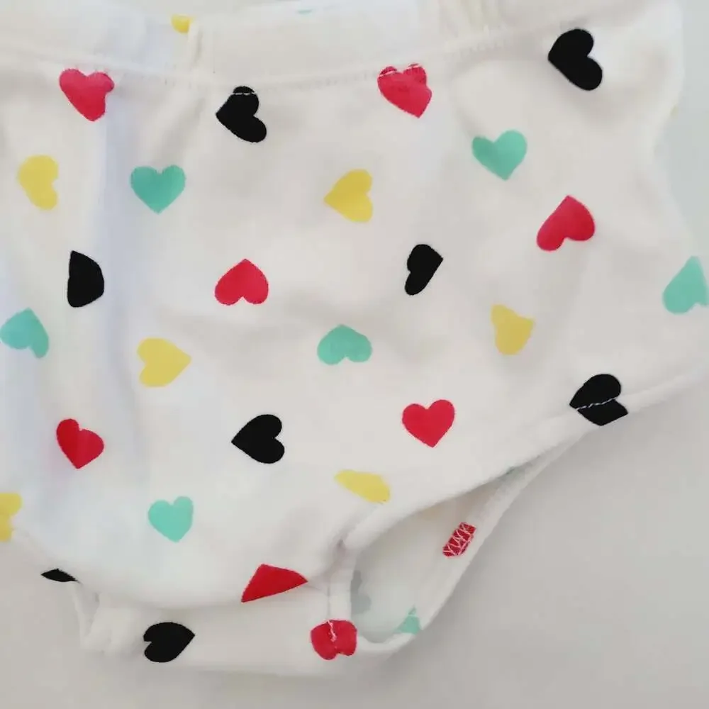 Little Me cotton heart dress / bloomers 3M